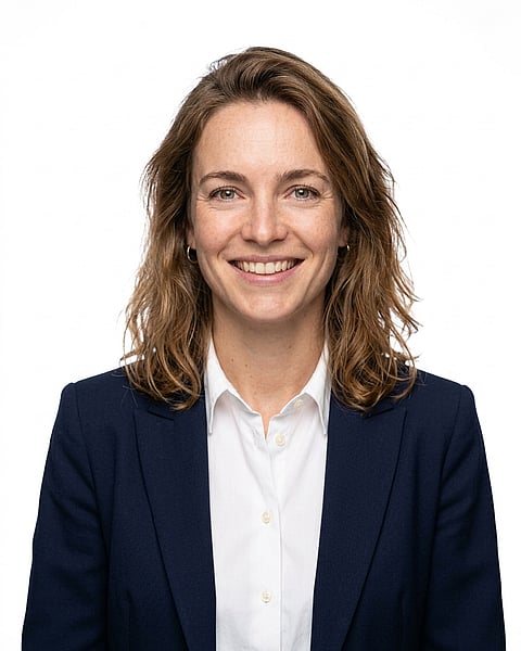 White / Pure White Studio · White button-up shirt headshot example
