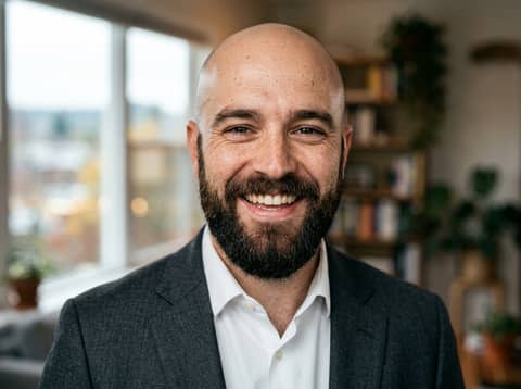 AI Headshots White Man with Beard AI LinkedIn headshot