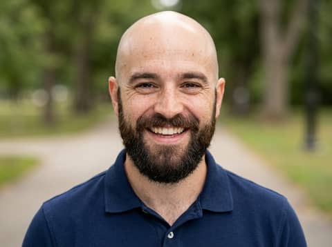 AI Headshots White Man with Beard AI LinkedIn headshot