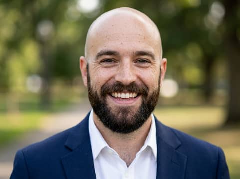 AI Headshots White Man with Beard AI LinkedIn headshot