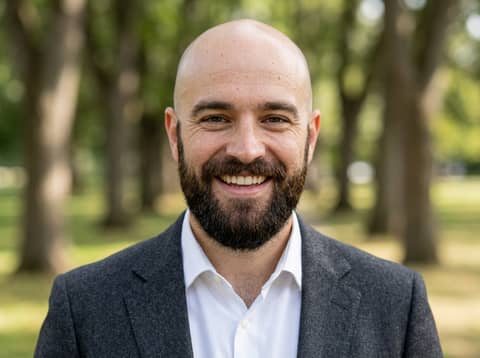 AI Headshots White Man with Beard AI LinkedIn headshot