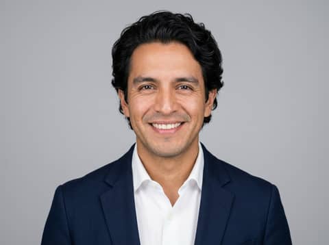 Latino Man (Public Model) AI LinkedIn headshot