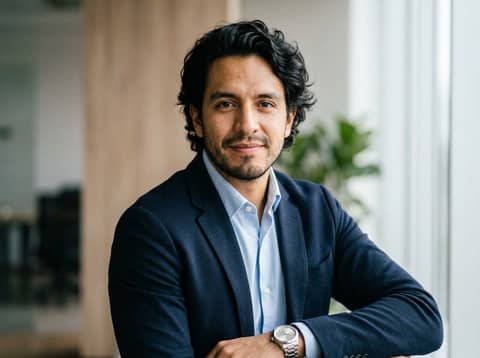 Latino Man (Public Model) AI LinkedIn headshot