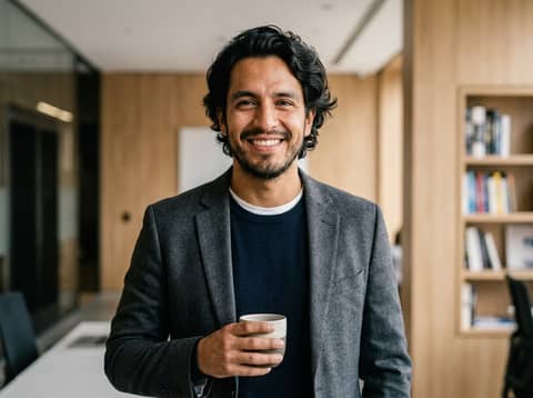 Latino Man (Public Model) AI LinkedIn headshot