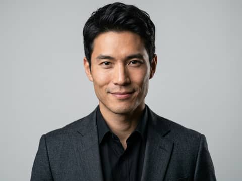 Asian Man (Public Model) AI LinkedIn headshot