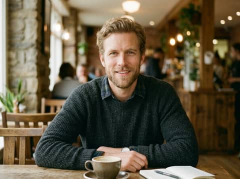 White Man (Public Model) AI LinkedIn headshot