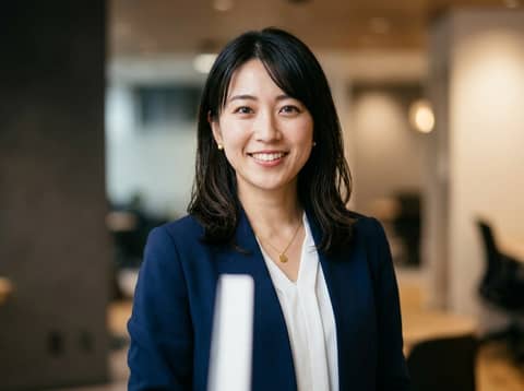 Asian Woman (Public Model) AI LinkedIn headshot