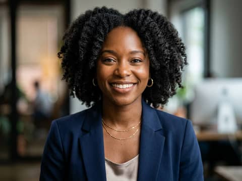 Black Woman (Public Model) AI LinkedIn headshot