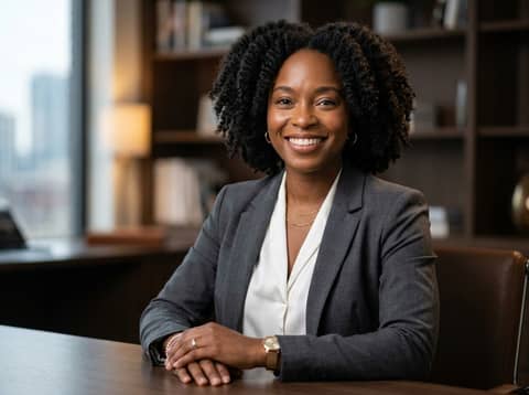 Black Woman (Public Model) AI LinkedIn headshot