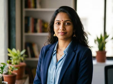 South Asian Woman (Public Model) AI LinkedIn headshot