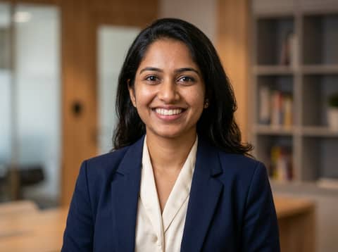 South Asian Woman (Public Model) AI LinkedIn headshot