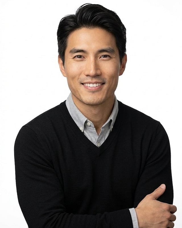 Black v-neck sweater