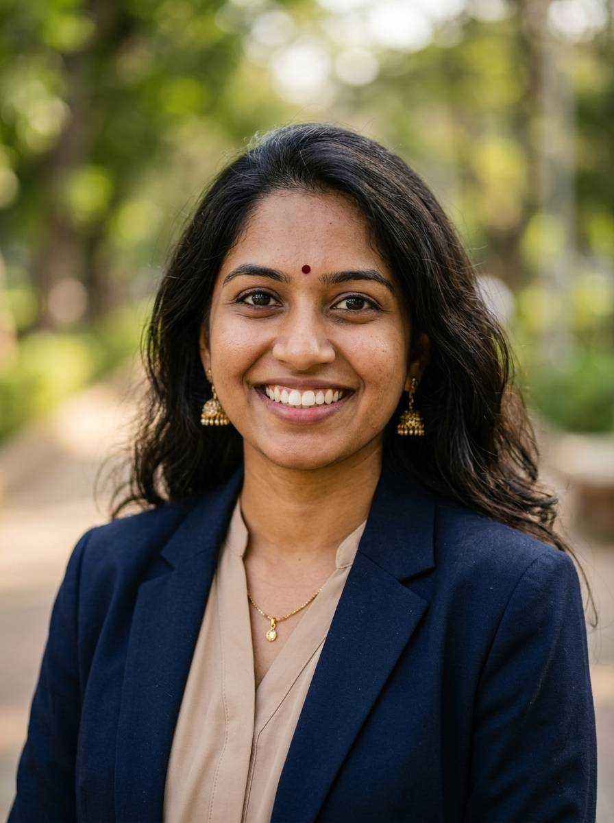 South Asian Woman AI LinkedIn headshot