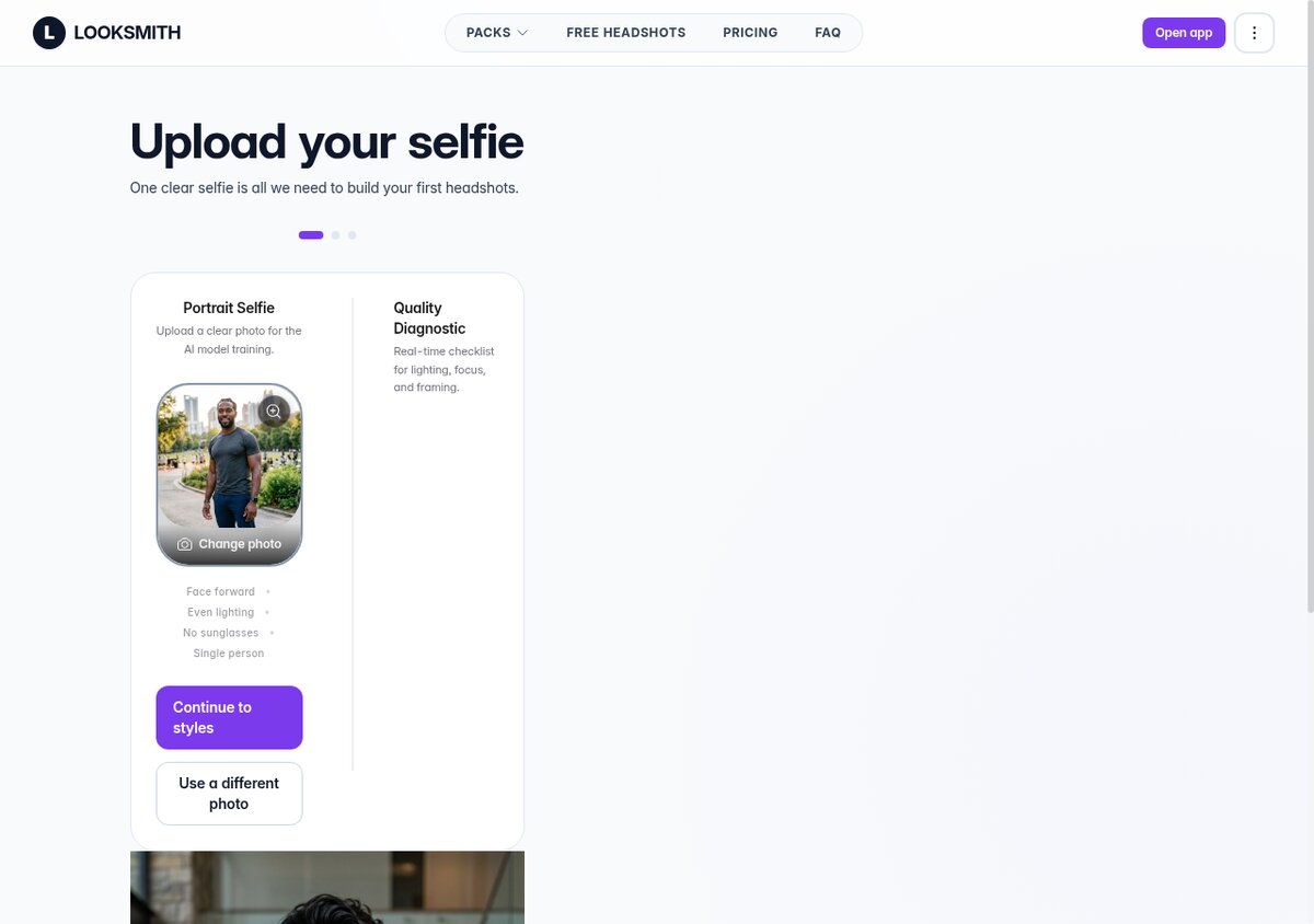 Selfie hochladen