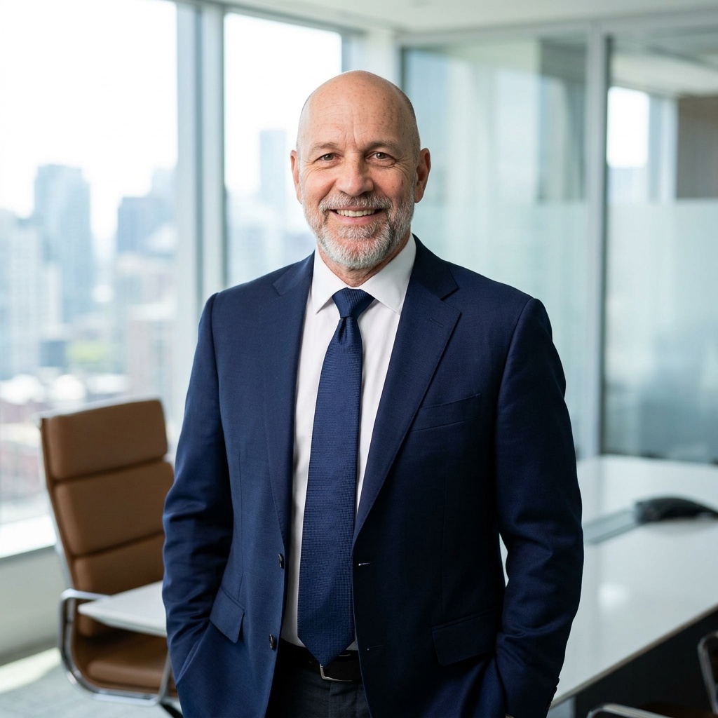 Boardroom · Dark Blazer headshot example