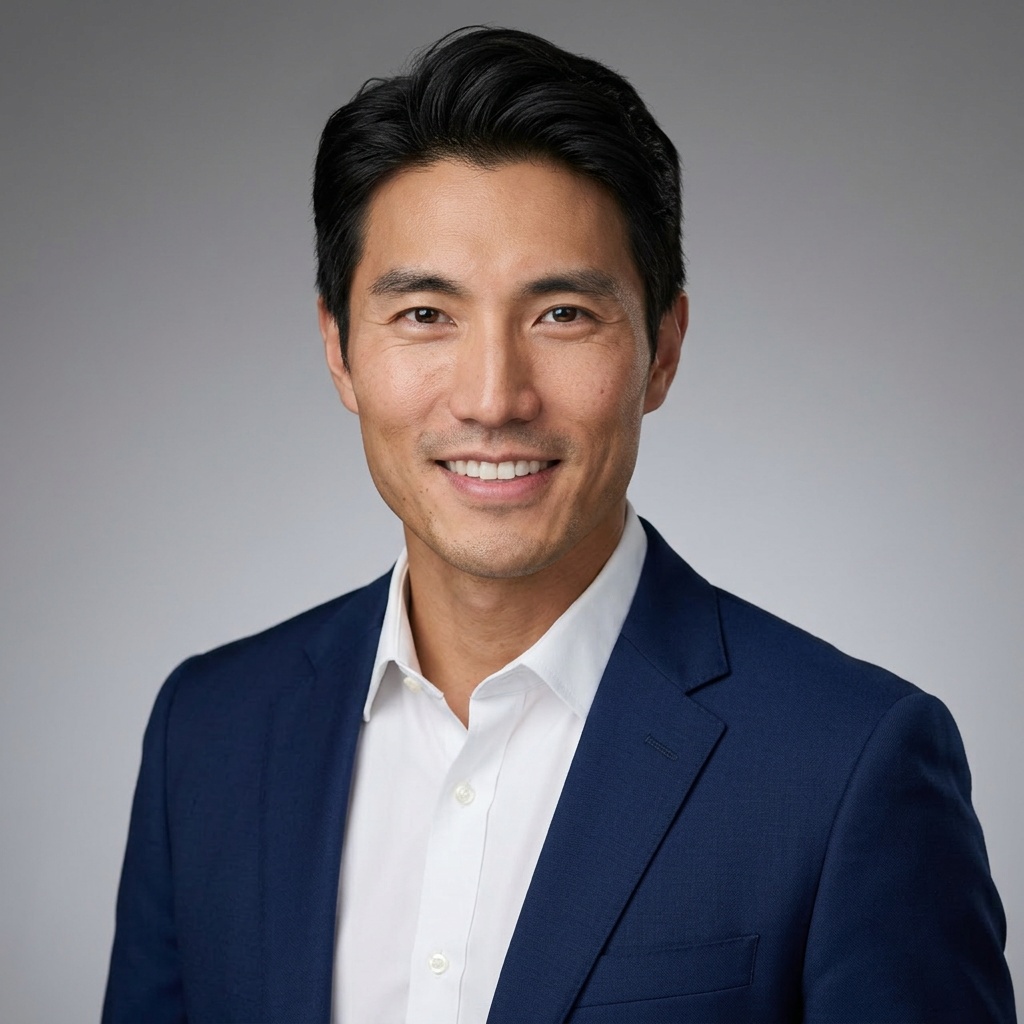 Light Grey · Navy Blazer headshot example