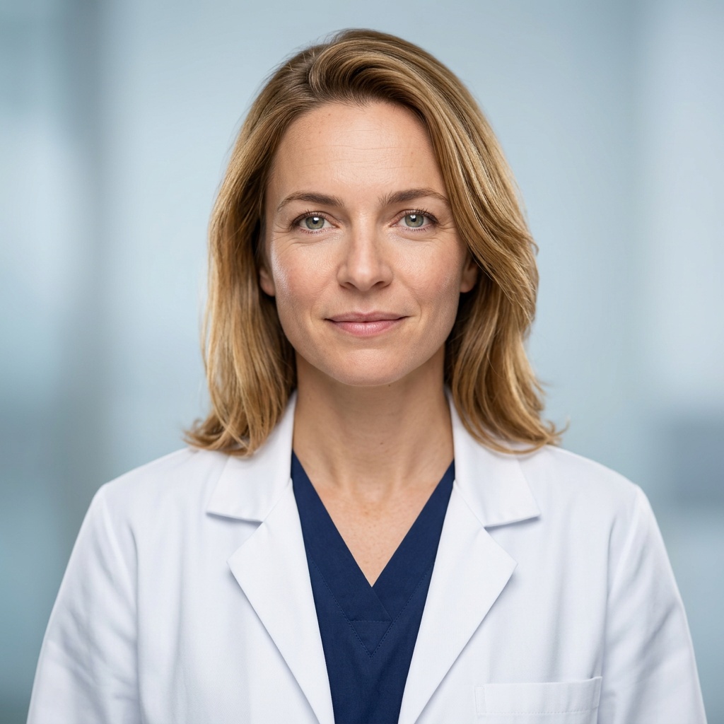 Blue Gradient · Hospital Uniform headshot example