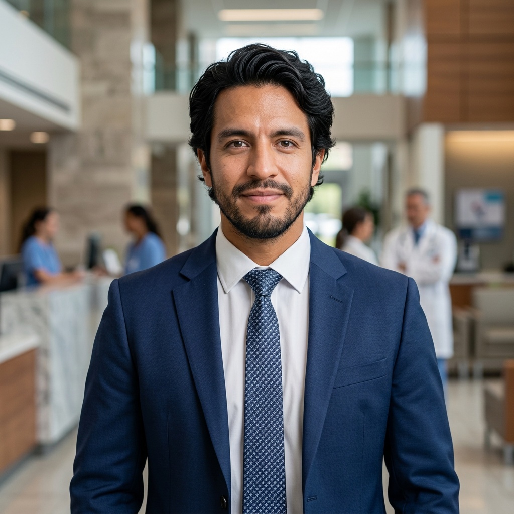 Hospital Lobby · Executive Suit headshot example