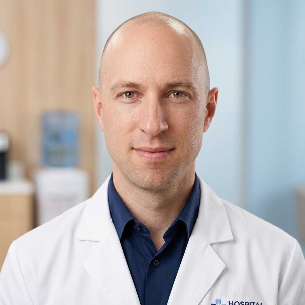 Research Lab · Lab Coat headshot example