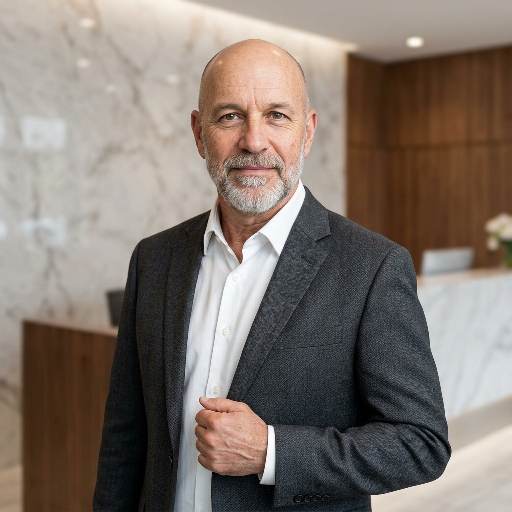 Brokerage Lobby · Magazine Styling headshot example