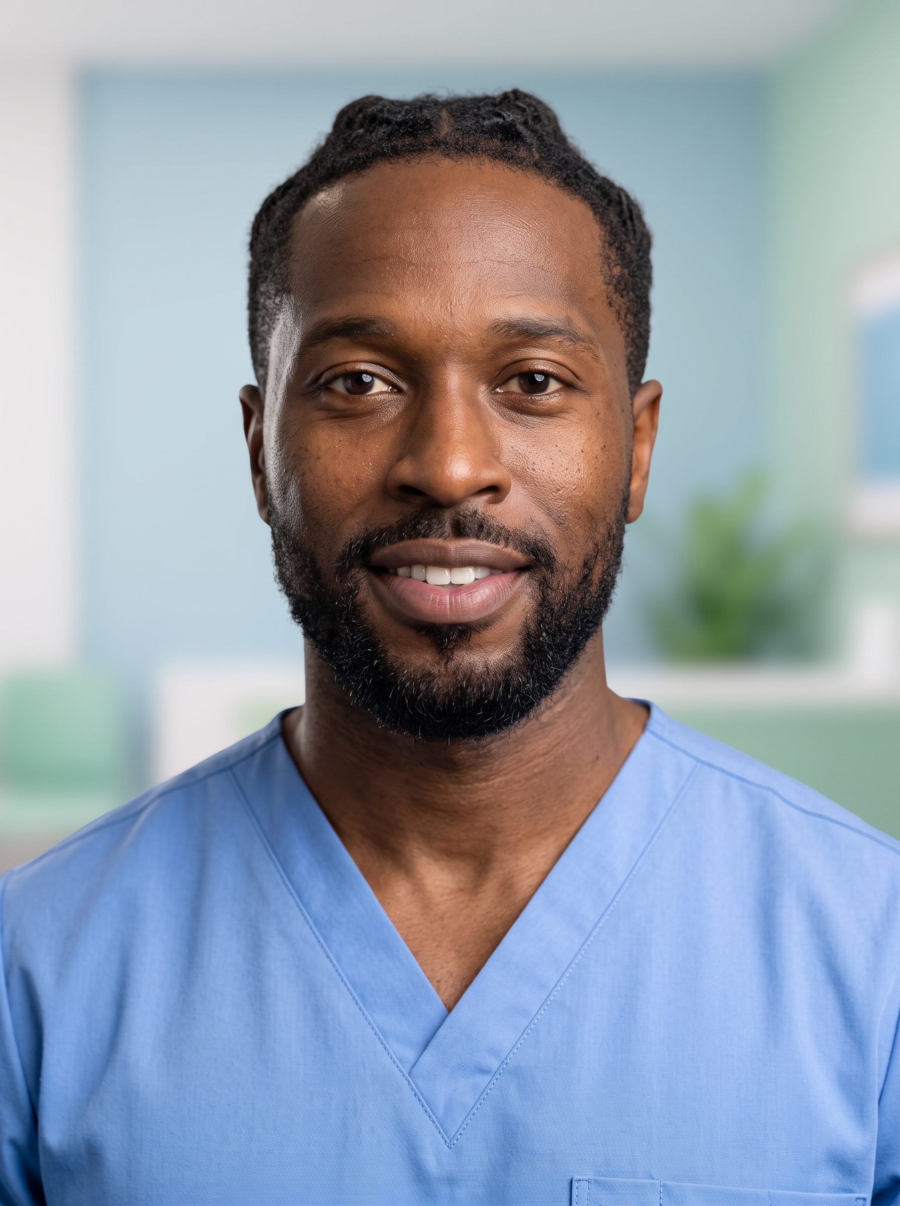 Beispiel für Clinic Room · Ceil Scrubs-Headshot