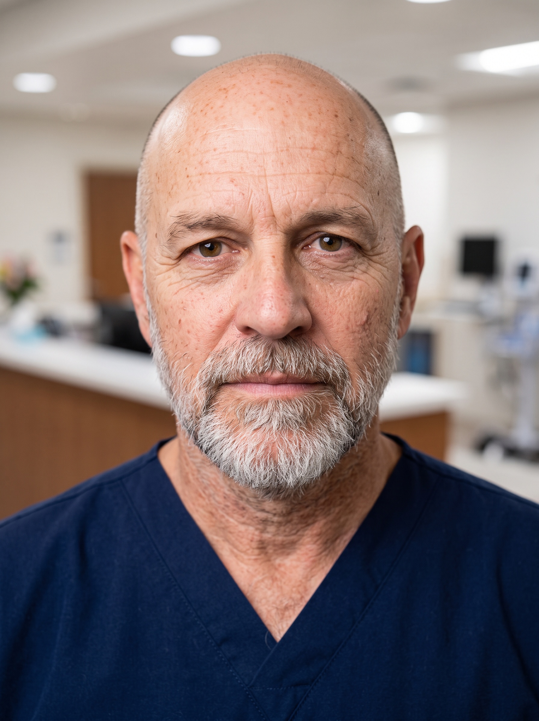 Beispiel für Nurse Station · Navy Scrubs-Headshot