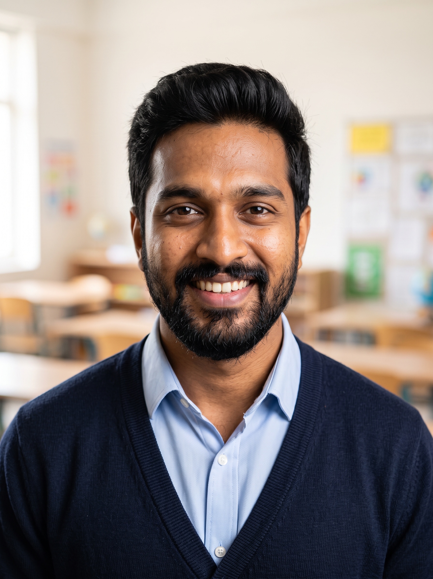 Beispiel für Classroom · Oxford Cardigan-Headshot