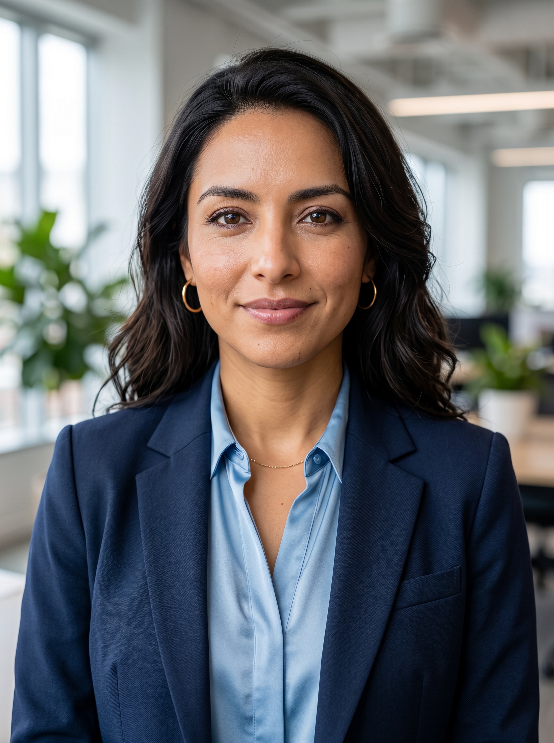 Beispiel für Modernes Büro · Dunkelblauer Blazer-Headshot