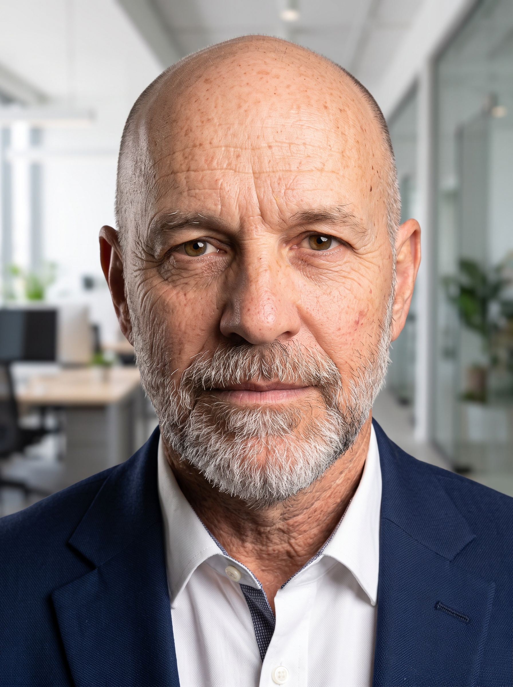 Modern Office · Navy Blazer headshot example