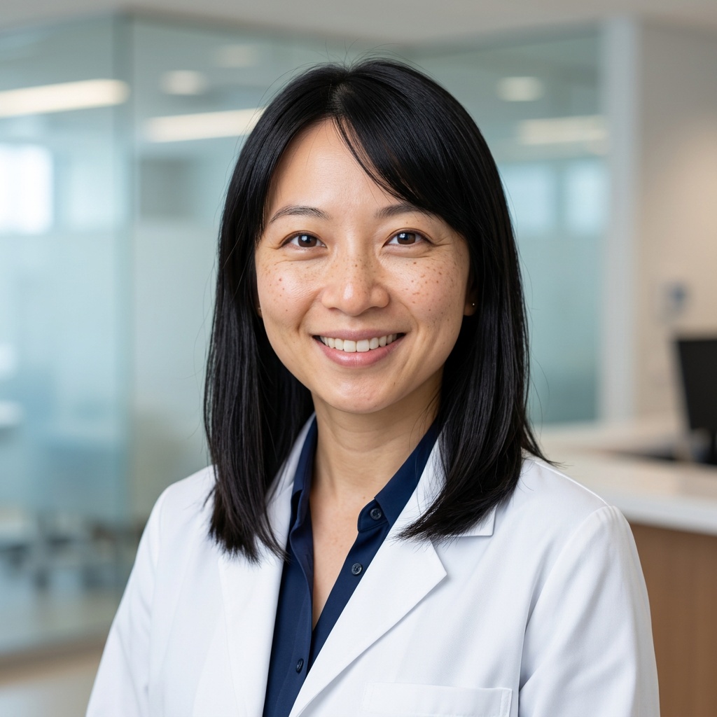 Clean White Studio · Dermatology or Aesthetic Medicine White Coat headshot example